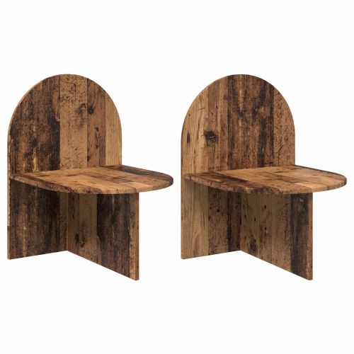 Нощно шкафче 2 pcs Старо дърво 48 x 49 x 65 см