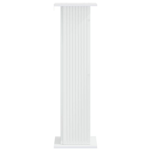 Стойка за растения 2 pcs Бял гланц 30,5 x 30 x 100,5 см