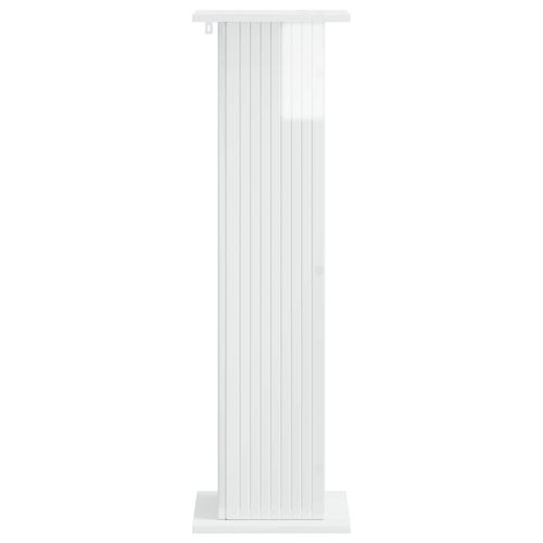 Стойка за растения 2 pcs Бял гланц 30,5 x 30 x 100,5 см