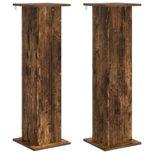 Стойка за растения 2 pcs Опушен дъб 30,5 x 30 x 100,5 см