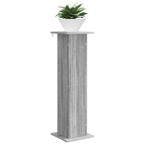 Стойка за растения 2 pcs Сива сонома 30,5 x 30 x 100,5 см