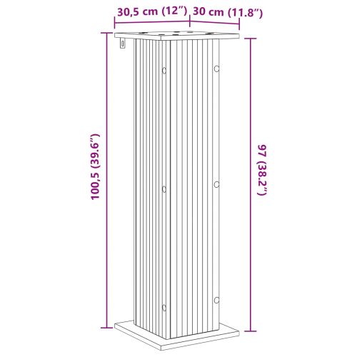 Стойка за растения 2 pcs Старо дърво 30,5 x 30 x 100,5 см