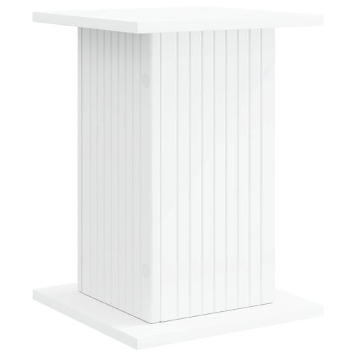 Стойка за растения Бяло 30,5 x 30 x 43 см Инженерна дървесина