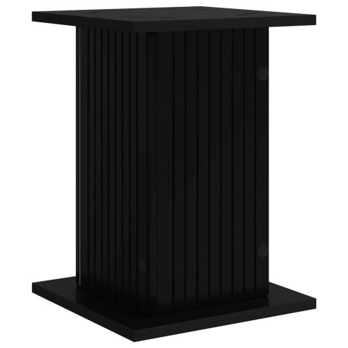 Стойка за растения Черно 30,5 x 30 x 43 см Инженерна дървесина