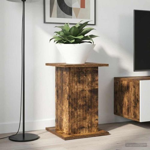 Стойка за растения 2 pcs Опушен дъб 30,5 x 30 x 43 см