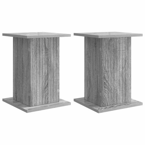 Стойка за растения 2 pcs Сива сонома 30,5 x 30 x 43 см