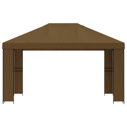 Шатра 4 × 3 m Таупе Полиестер и стомана 190 gsm
