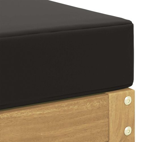 Външна табуретка Бяло 80 x 43 x 45 см Солидно акациево дърво