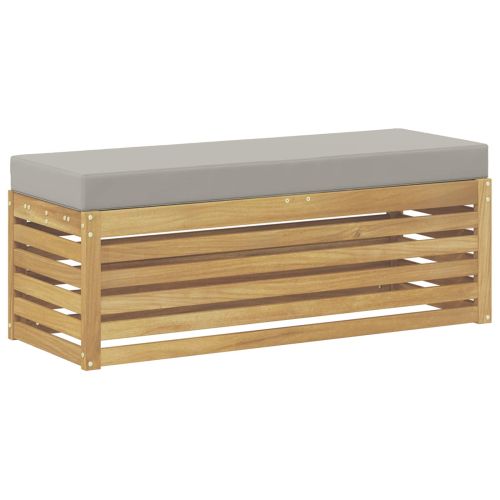 Външна табуретка Бяло 115 x 43 x 45 см Солидно акациево дърво