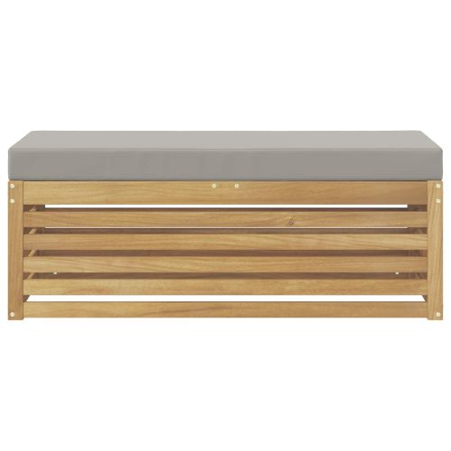 Външна табуретка Бяло 115 x 43 x 45 см Солидно акациево дърво