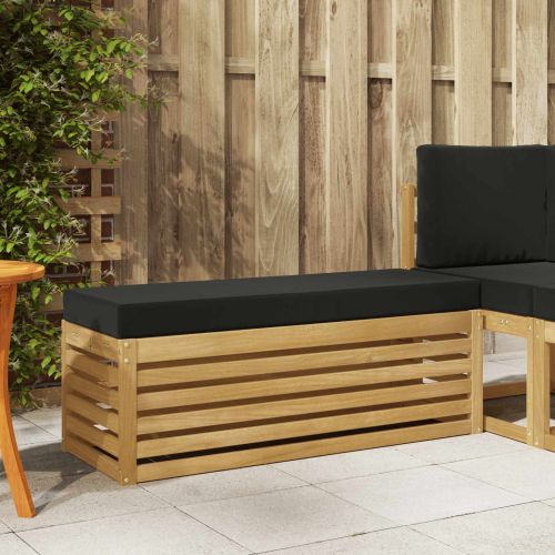 Външна табуретка Бяло 115 x 43 x 45 см Солидно акациево дърво