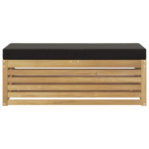 Външна табуретка Бяло 115 x 43 x 45 см Солидно акациево дърво