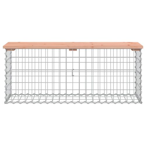 Градинска пейка габионeн дизайн 103x31,5x42 см дуглас масив