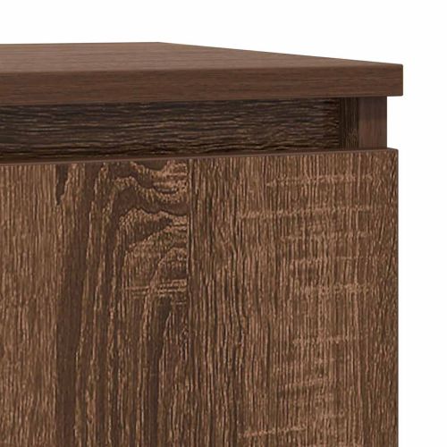 Бюфет с чекмеджета, кафяв дъб, 71x35x84 см, инженерно дърво
