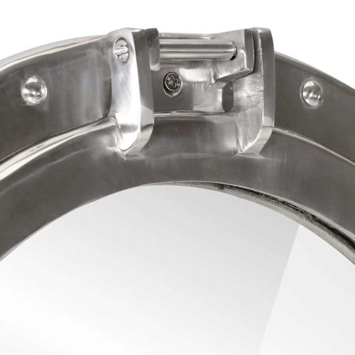 Огледало за стена с илюминатор Ø50 см алуминий и стъкло