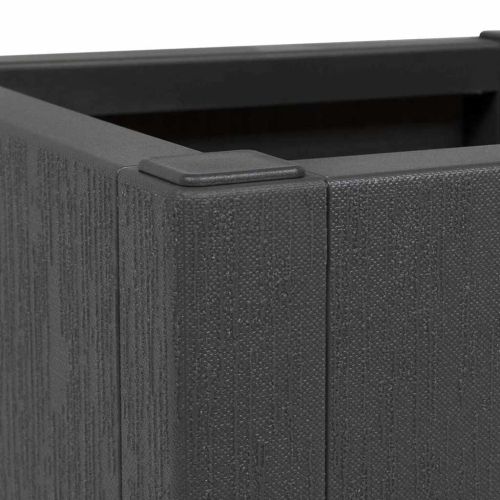 Кутия за цветя в градината Тъмен сив 36 x 36 x 35 см ПП