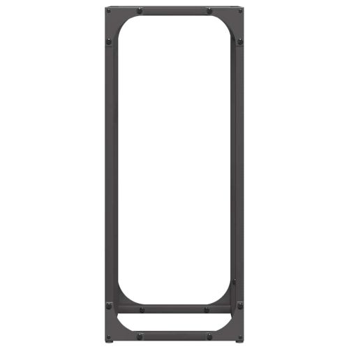 Стойка за дърва за огрев черна 25x25x60 cm