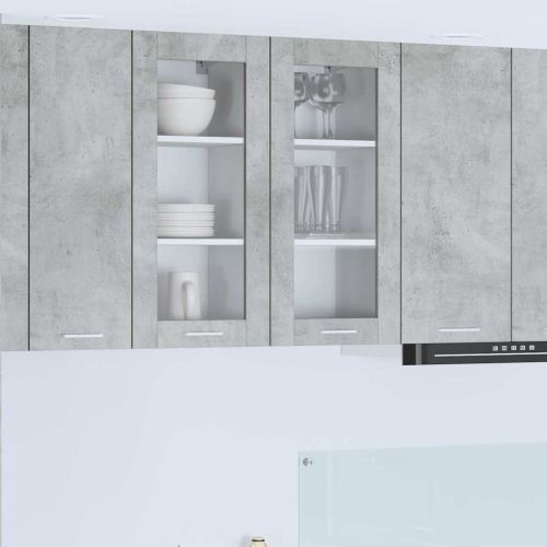 Висящ шкаф Циментено сиво 40 x 31 x 80 см Инженерно дърво
