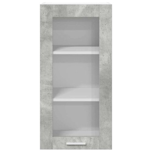 Висящ шкаф Циментено сиво 40 x 31 x 80 см Инженерно дърво