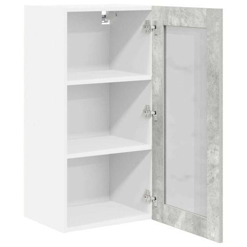 Висящ шкаф Циментено сиво 40 x 31 x 80 см Инженерно дърво