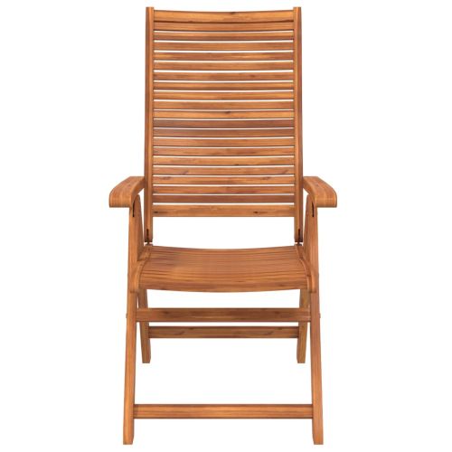 Накланящи градински столове, 6 бр, 56x72x107 см, акация масив