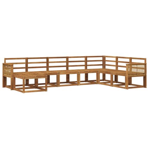 Комплект дивани за открито 8 pcs Натурално
