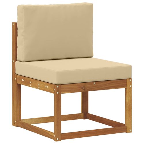 Комплект дивани за открито 7 pcs Натурален и Бежов