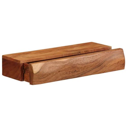 Стенни рафтове, 2 бр, 40x17x8 см, акациево дърво масив