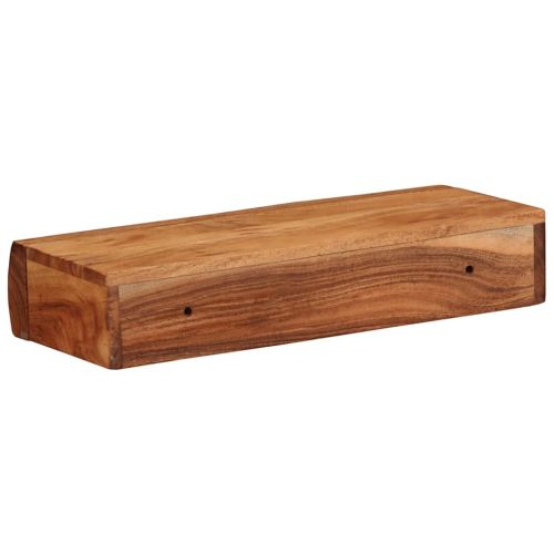 Стенни рафтове, 2 бр, 40x17x8 см, акациево дърво масив