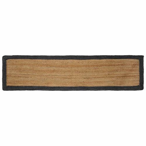 Килими за помещение Натурално и тъмносиво 60 x 200 cm юта