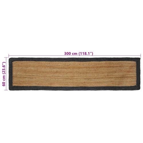 Килими за помещение Тъмносиво 60 x 300 cm юта