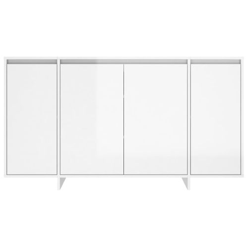 Бюфет бял гланц 135x41x75 см инженерно дърво