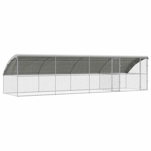 Клетка за пилета 4 pcs Сребрист 800 x 200 x 200 см