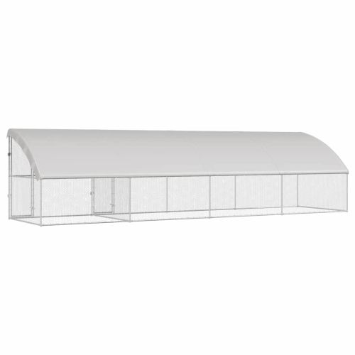 Клетка за пилета 4 pcs Сребрист 800 x 200 x 200 см