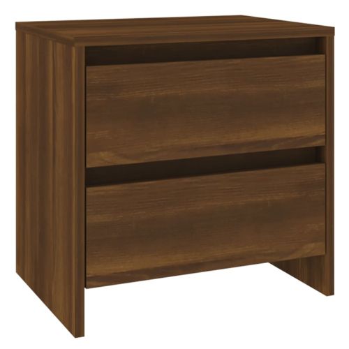 Нощни шкафчета 2 бр кафяв дъб 45x34,5x44,5 см инженерно дърво