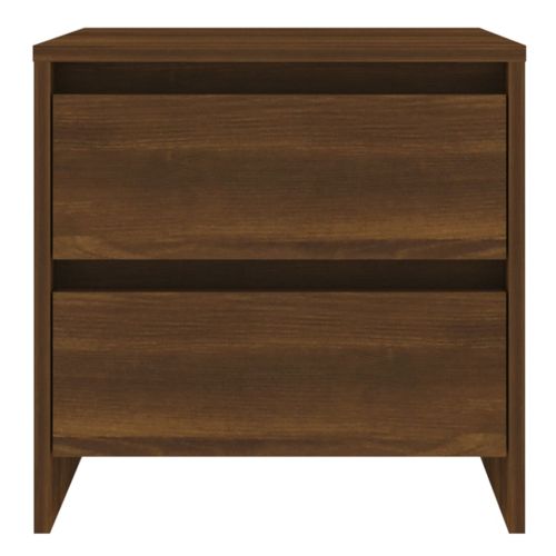 Нощни шкафчета 2 бр кафяв дъб 45x34,5x44,5 см инженерно дърво