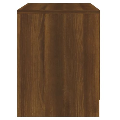 Нощни шкафчета 2 бр кафяв дъб 45x34,5x44,5 см инженерно дърво