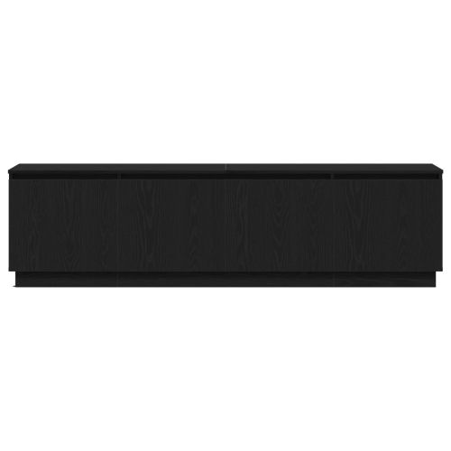 ТВ шкаф с LED Черния дъб 180 x 38 x 49 см Инженерно дърво