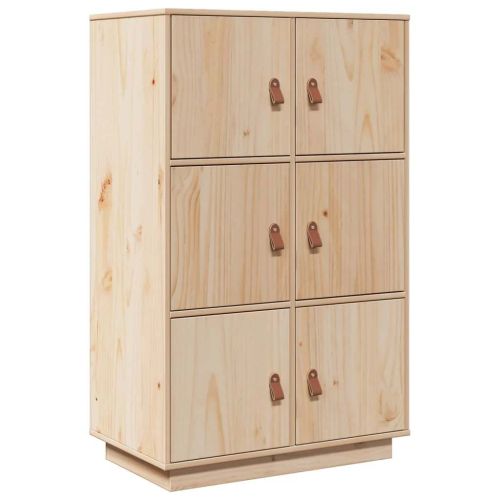 Висок шкаф, 67x40x108,5 см, борово дърво масив