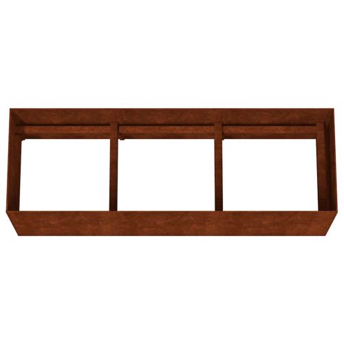 Градинска повдигната леха 120x40x40 см кортенова стомана