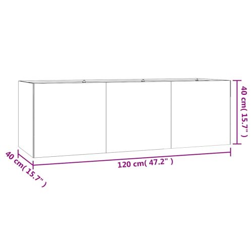 Градинска повдигната леха 120x40x40 см кортенова стомана