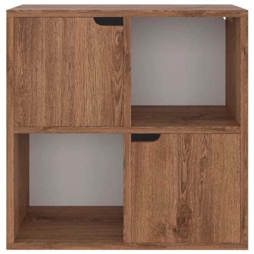 Рафтове за книги, кафяв дъб, 60x27,5x59,5 см, инженерно дърво