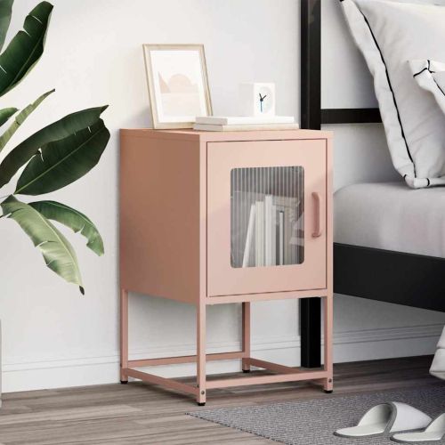 Нощен шкаф Pink 36x39x60,5 cm Студено валцувана стомана