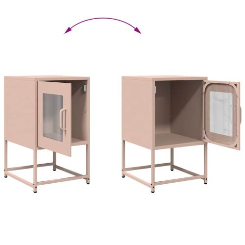 Нощен шкаф Pink 36x39x60,5 cm Студено валцувана стомана