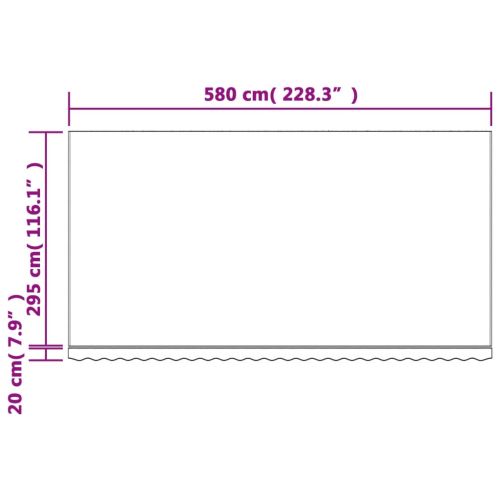 Резервно платнище за тенти, разноцветни ивици, 6x3 м