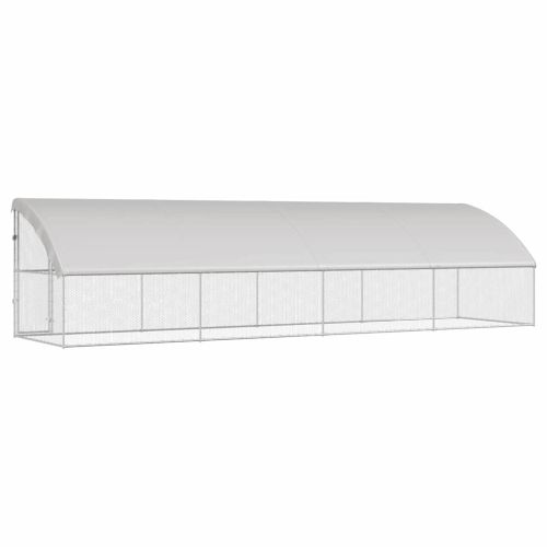 Клетка за пилета 4 pcs Сребрист 800 x 200 x 200 см