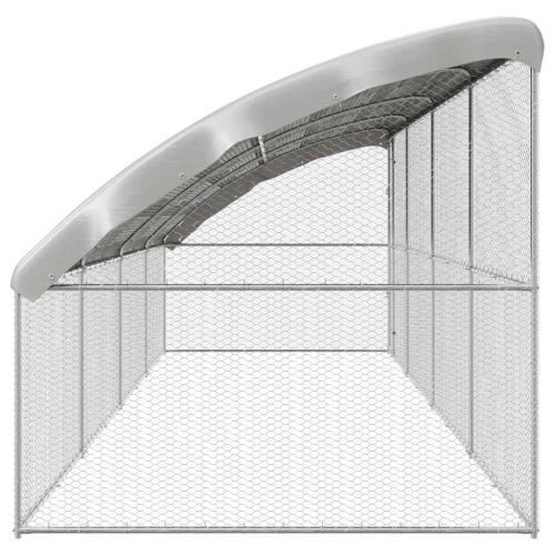 Клетка за пилета 4 pcs Сребрист 800 x 200 x 200 см