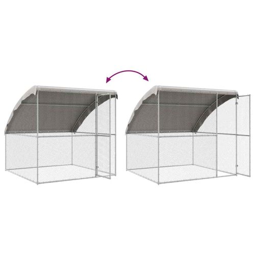 Клетка за пилета 4 pcs Сребрист 800 x 200 x 200 см