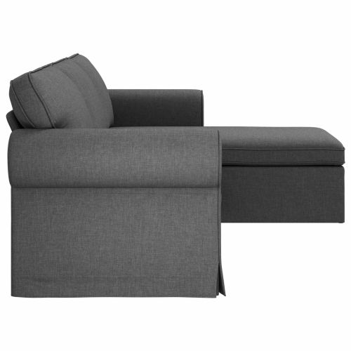 Диван Тъмен сив 245 x 138 x 80 см текстил