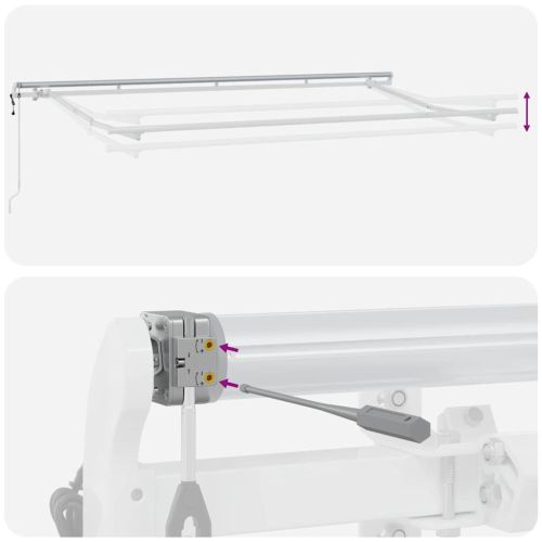 Сгъваем навес Жълто 400 x 200 cm текстил